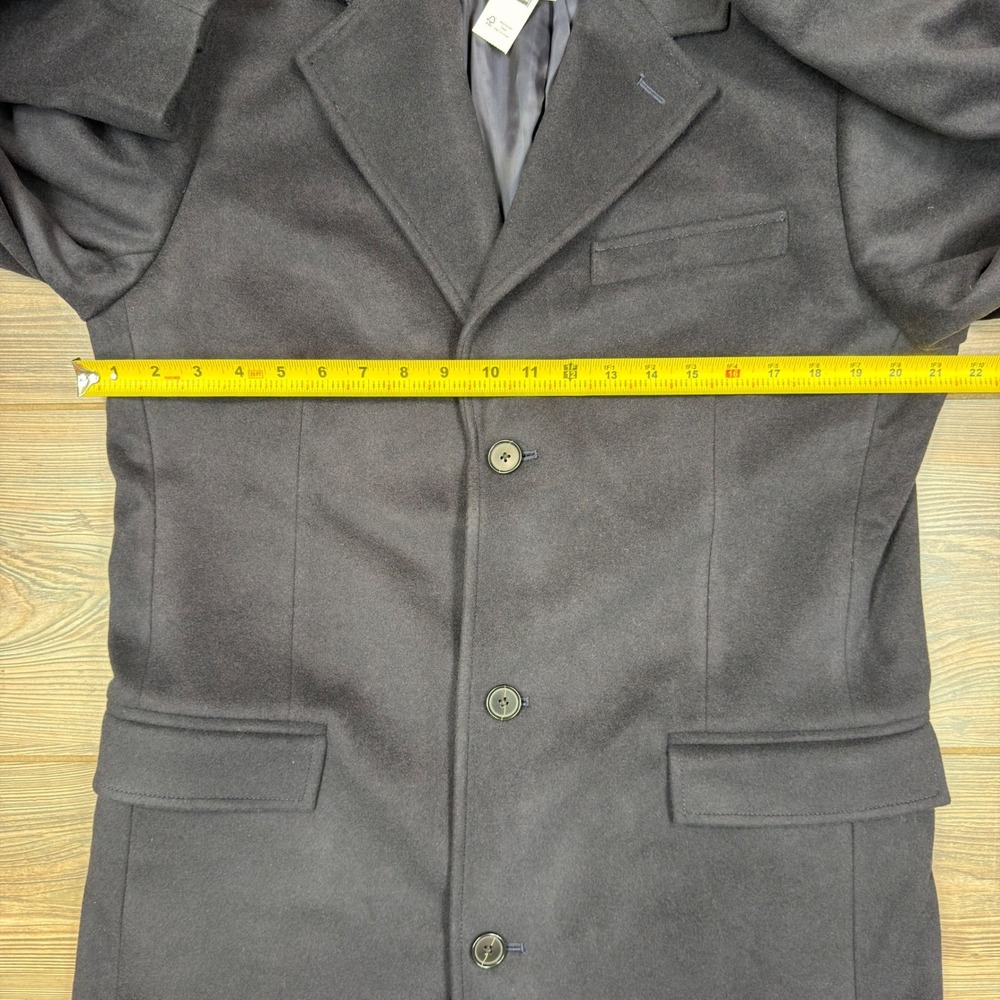 J.Crew Mens 38R Rivington Topcoat Navy Blue Wool Cashmere Italian Fabric NEW - Picture 6 of 16